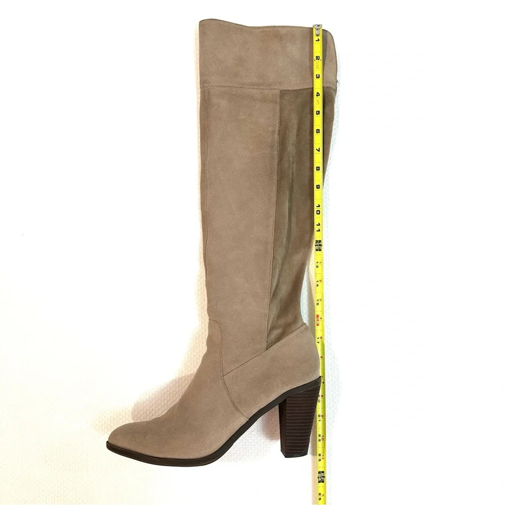 Kenneth Cole‎ Suede Tan Taupe Over the Knee Boots Boho Cottage Core EUC
